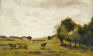 Uitzicht nabij Epernon, 1850-1860 door Jean Baptiste Camille Corot