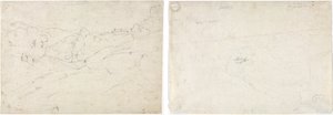 Uitzicht op Marino (recto); Schets voor een landschap (verso)