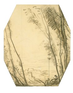 Boslandschap door Jean Baptiste Camille Corot