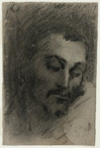 Hoofd van een man door Jean Baptiste Carpeaux