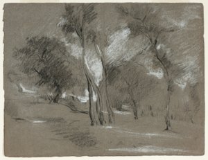 Landschap met bomen door Jean Baptiste Carpeaux