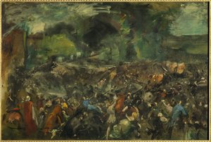 De aanval van Antonin Berezowski op Tsaar Alexander II op 6 juni 1867 door Jean Baptiste Carpeaux