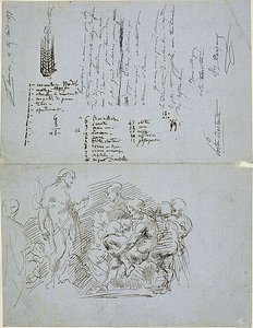 De prediking van Johannes de Doper door Jean Baptiste Carpeaux
