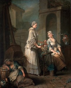 Een bloemenmeisje, ca. 1795-ca. 1799 door Jean Baptiste Charpentier the Elder