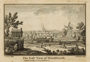 Het oostelijke uitzicht van Wandsworth