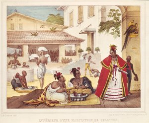 Interieur van een zigeunerhuis, Brazilië