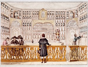De apotheker (prent) door Jean Baptiste Debret