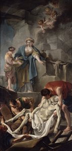 De begrafenis van St. Andreas, 1760 door Jean Baptiste Deshays de Colleville
