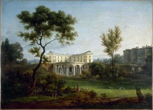 Het huis van Beaumarchais en de Bastille, ca. 1788