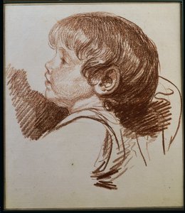 Hoofd van een Jongen in Profiel naar Links door Jean Baptiste Greuze