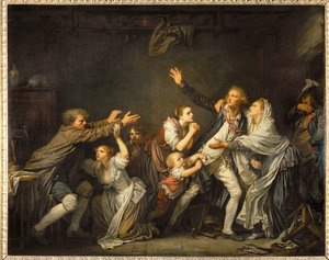 De vaderlijke vloek ... door Jean Baptiste Greuze