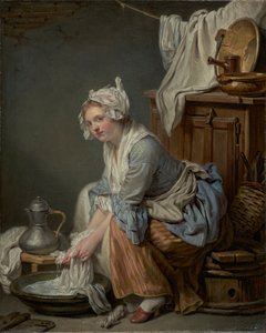 De Wasvrouw door Jean Baptiste Greuze