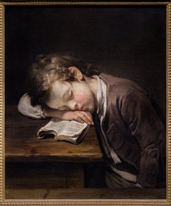 De kleine luie jongen door Jean Baptiste Greuze