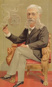 Baron Alphonse de Rothschild, illustratie uit Vanity Fair, 1894 door Jean Baptiste Guth
