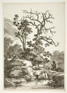 Bucolisch landschap door Jean Baptiste Huet