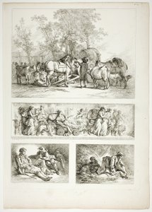 Plaat 27 van 38 uit Oeuvres de J. B. Huet door Jean Baptiste Huet