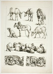 Plaat vijftien van 38 uit Oeuvres de J. B. Huet door Jean Baptiste Huet