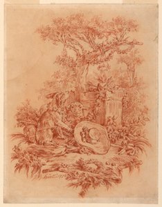 Tekening, Pastorale, 1772 door Jean Baptiste Huet