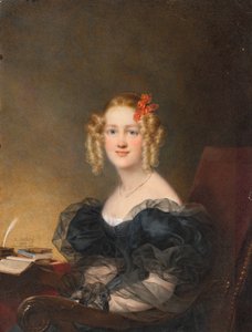 Portret van een vrouw door Jean Baptiste Isabey