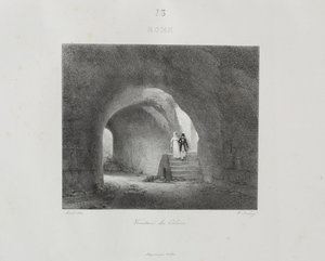 Reis naar Italië in 1822, 1833 door Jean Baptiste Isabey