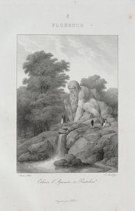 Reis naar Italië in 1822, 1833 door Jean Baptiste Isabey
