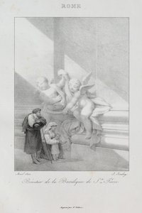 Reis naar Italië in 1822, 1833 door Jean Baptiste Isabey