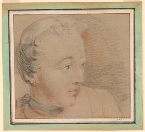 Portret van een vrouw door Jean Baptiste Joseph Pater
