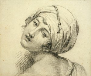 Portret van Emma (ca. 1765-1815) Lady Hamilton door Jean Baptiste Joseph Wicar