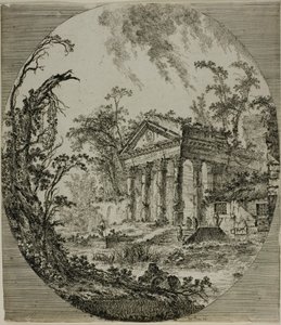 Tempel van Augustus door Jean Baptiste Le Prince