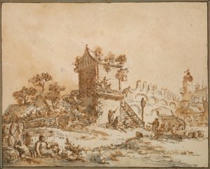 De Moskouse taverne, ca. 1773 door Jean Baptiste Le Prince