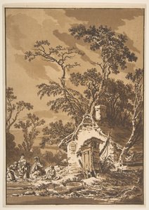 De Wasvrouwen Les Laveuses, 1771 door Jean Baptiste Le Prince