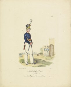 Adjudant van het regiment Zwitsers, 1820-1825 door Jean Baptiste Madou