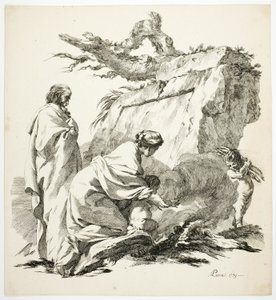 De vlucht naar Egypte door Jean Baptiste Marie Pierre