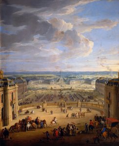 De Grote Koninklijke Stallen van het Kasteel van Versailles door Jean Baptiste Martin