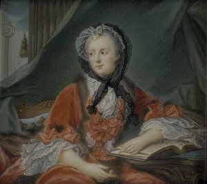 Portret van Marie Leszczinska, koningin van Frankrijk (1703-1768) door Jean Baptiste Masse