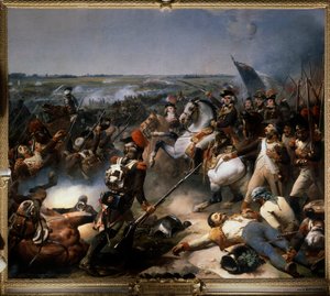 De Slag bij Fleurus op 26 juni door Jean Baptiste Mauzaisse