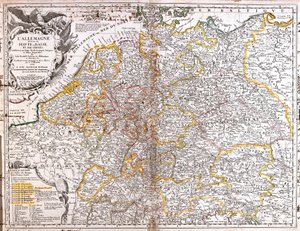 Kaart van Duitsland (1703) door Jean Baptiste Nolin