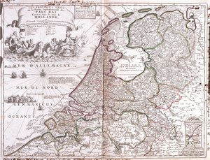 Kaart van Nederland door Jean Baptiste Nolin
