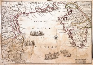 Kaart van de Golf van Venetië, Adriatische Zee door Jean Baptiste Nolin