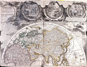 Kaart van het noordelijk halfrond van de wereld