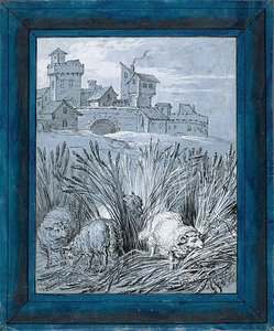 Sheep in the Field ("Rien de trop I") door Jean Baptiste Oudry