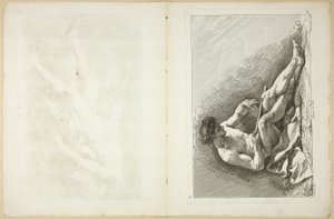 Figuur (recto en verso), uit Seconde livre de figures d’Academies gravées en Partie par les Professeurs de l’Académie Royale door Jean Baptiste Perronneau