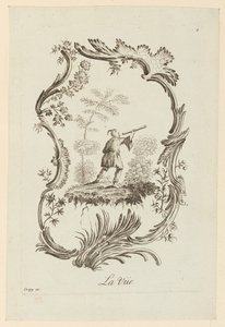 La Vue, uit "Le Cinq Sens" door Jean Baptiste Pillement