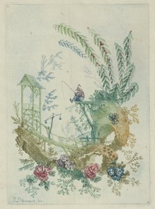 Ornamentontwerp uit Nouvelle Suite de Cahiers de Dessins Chinois, 1790s door Jean Baptiste Pillement