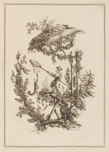 Plaat 11, uit "Suite de Douze Pêcheurs et Chasseurs" door Jean Baptiste Pillement