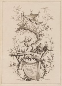 Titelpagina, "Suite de Jeu Chinois" door Jean Baptiste Pillement