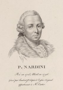 Portret van de violist en componist Pietro Nardini