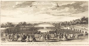 Uitzicht op de Orangerie van Versailles door Jean Baptiste Rigaud