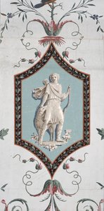 Arabesk behangontwerp (detail) door Jean Baptiste Réveillon