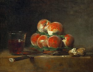Mand met perziken door Jean Baptiste Simeon Chardin